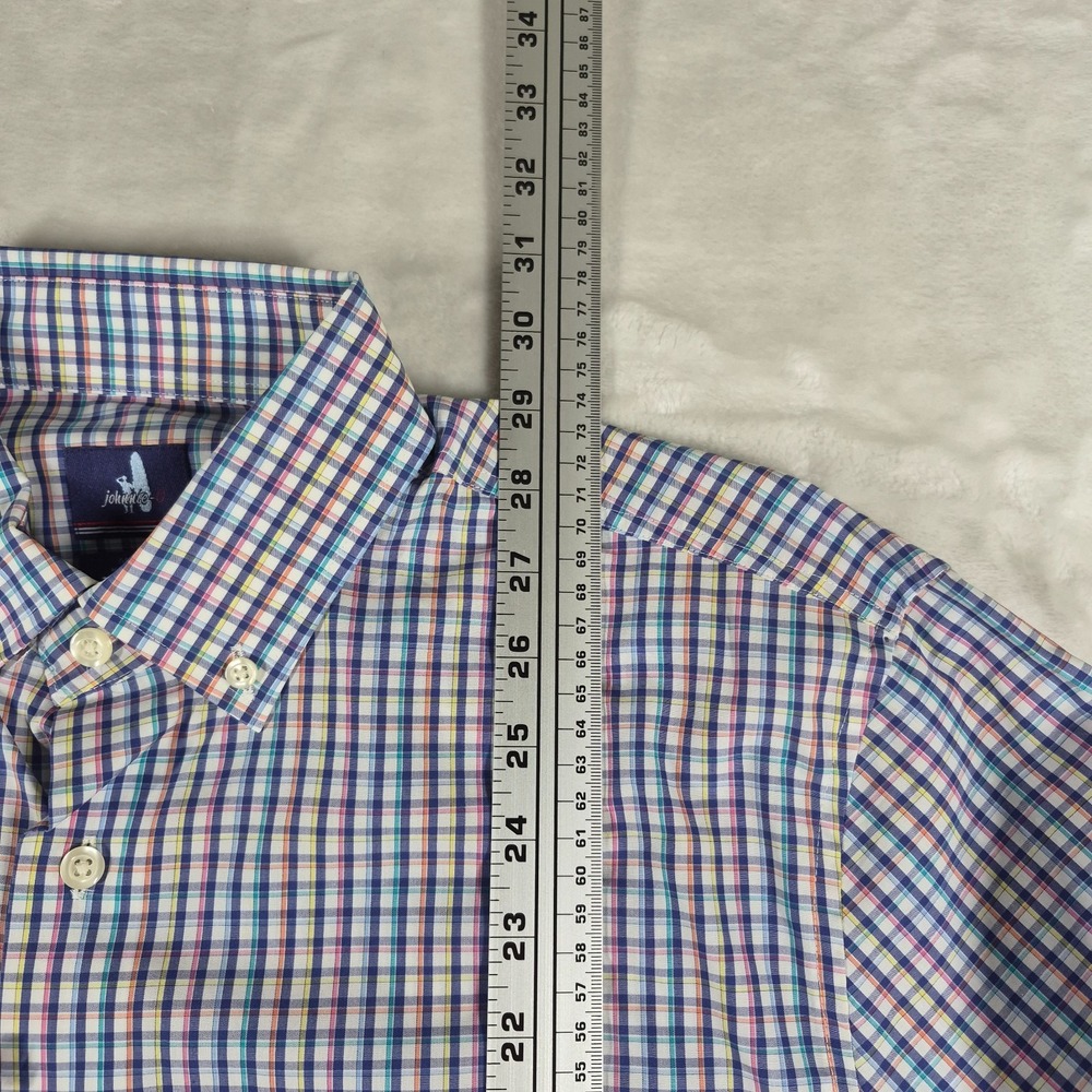 Johnnie O West Coast Prep Button Down Shirt Men's Medium Plaid Comfort NWT - Picture 3 of 9